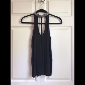 EXPRESS Embellished Strappy Choker Tank